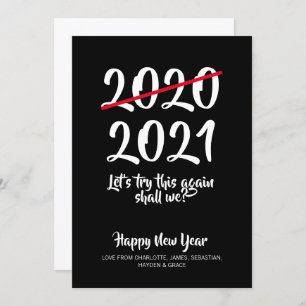 Humor Corona Virus 2020 2021 New Year Holiday Card