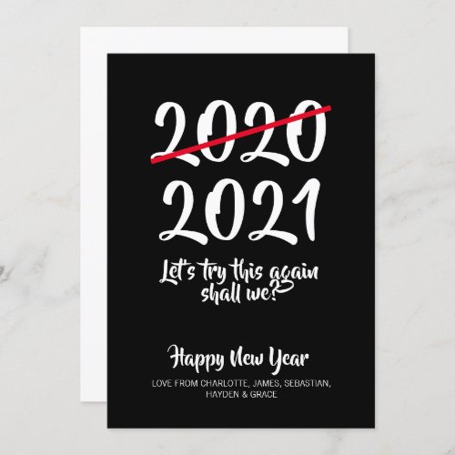 Humor Corona Virus 2020 2021 New Year Holiday Card