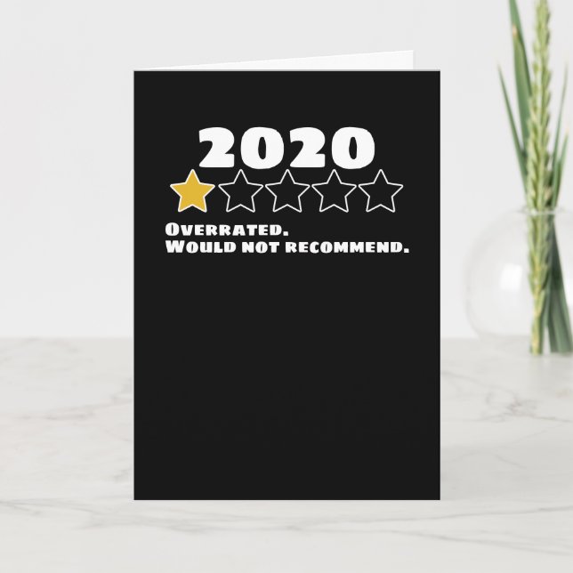 Humor Corona Virus 2020 Overrated Card (Front)