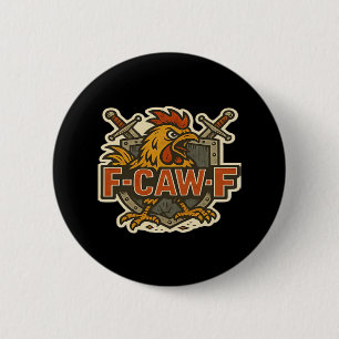 Humor Crow Funny Gothic F-Caw-F Button
