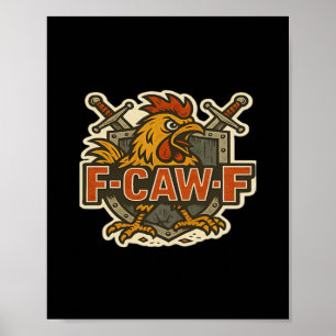 Humor Crow Funny Gothic F-Caw-F Poster