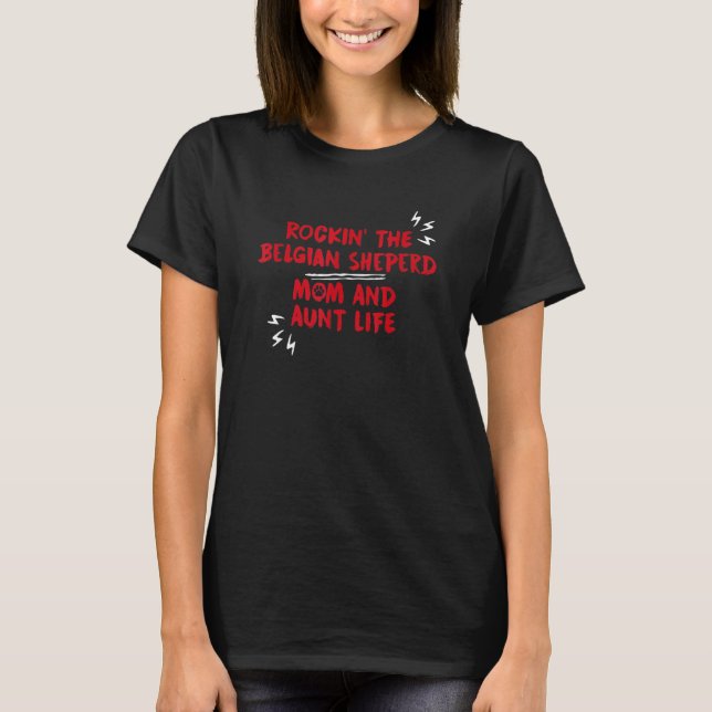 Humor Dog  Belgian Shepherd Single Pets T-Shirt (Front)