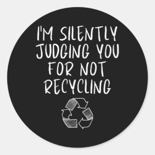 Humor Environmental Awareness Vintage Recycling Ea Classic Round Sticker