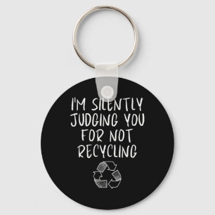 Humor Environmental Awareness Vintage Recycling Ea Keychain