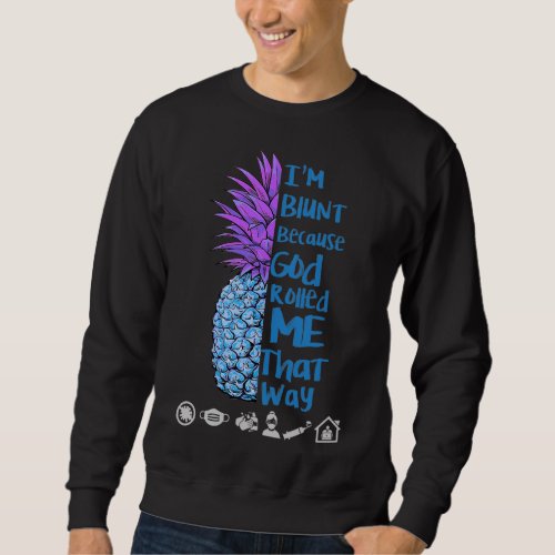 Humor for Men Women Plus Size Pinapple Fruit Graph Sweatshirt