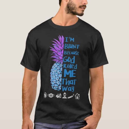 Humor for Men Women Plus Size Pinapple Fruit Graph T_Shirt