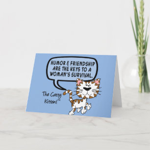 Humor & friendship are necessary for survival card