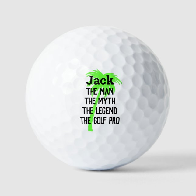 Humor fun personalized custom Golf Balls (Front)