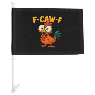 Humor Funny Crow F-Caw-F Gothic Car Flag