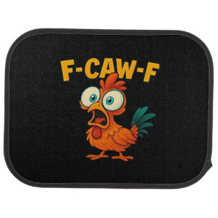 Humor Funny Crow F-Caw-F Gothic Car Floor Mat