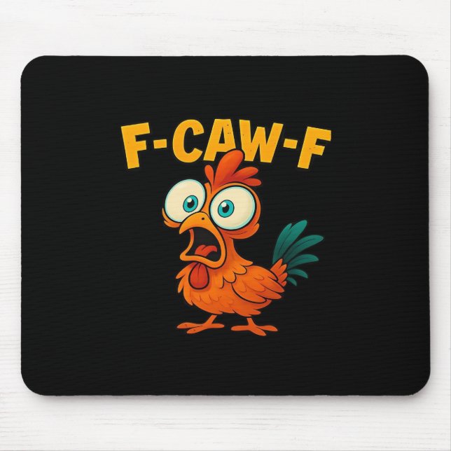 Humor Funny Crow F-Caw-F Gothic Mouse Pad (Front)