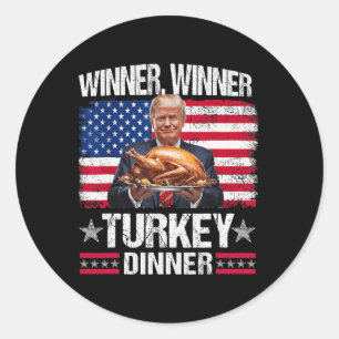 Humor Funny Trump Winner Classic Round Sticker