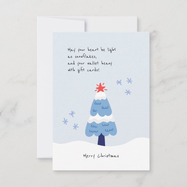 Humor Greeting Xmas Tree Holiday Custom Card (Front)