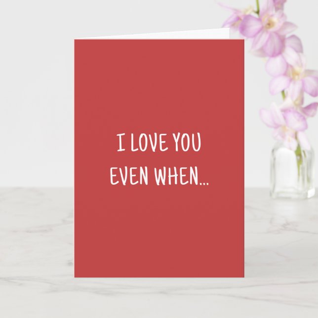 Humor I Love You Movie Joke Funny Valentines Day Card (Orchid)