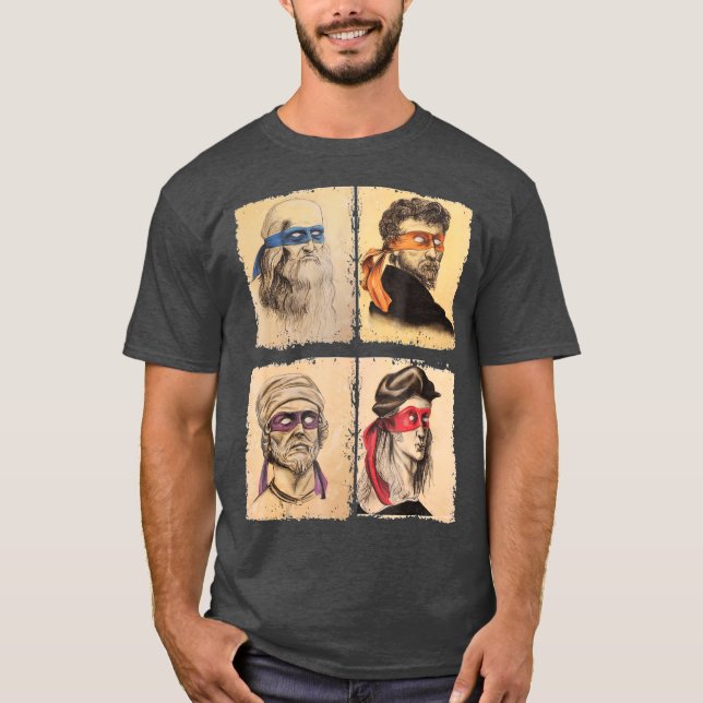 Humor Italian Artists  for Turtles Art Lovers T-Shirt (Front)