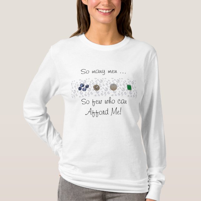 Humor -Jewels ladies long sleeve T-shirt top (Front)
