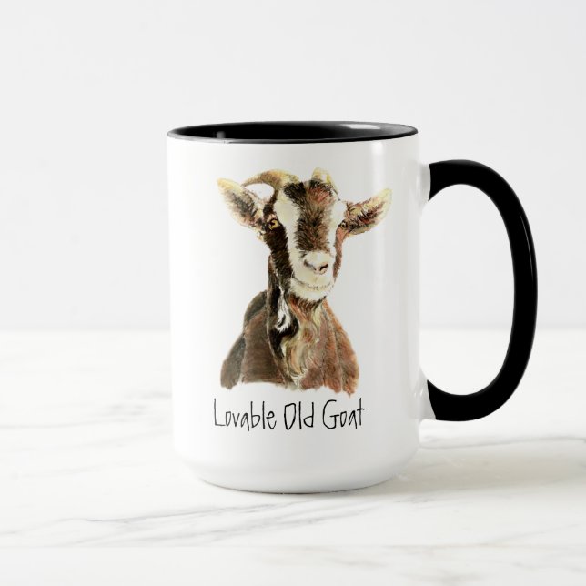 Humor Lovable Old Goat, Animal, Farm Pet Mug (Right)