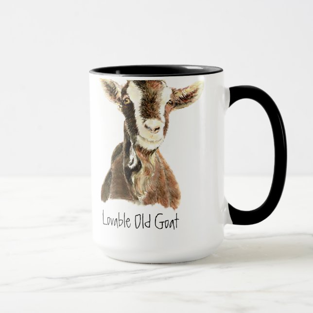 Humor Lovable Old Goat, Animal, Farm Pet Mug (Right)