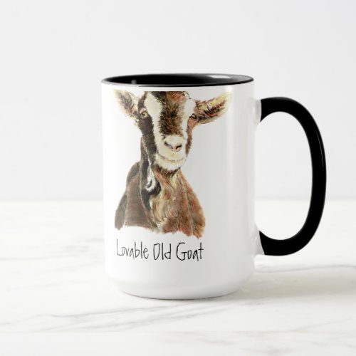 Humor Lovable Old Goat Animal Farm Pet Mug