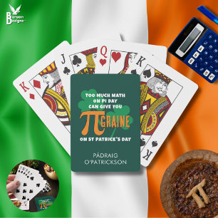 Humor March 14 17 Pi Day St Patrick's Day Poker Cards