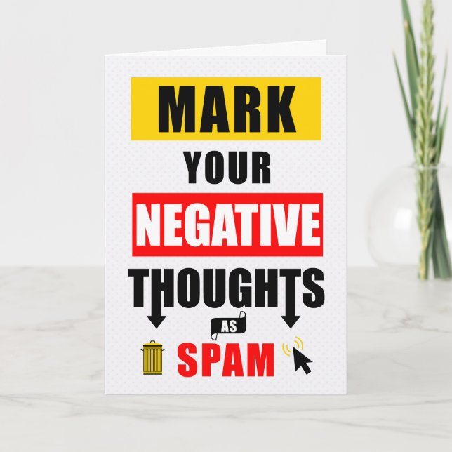 Humor Mark Your Negative Thoughts as Spam Card (Front)
