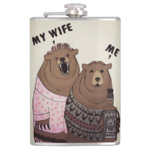Humor Me Bear Flask