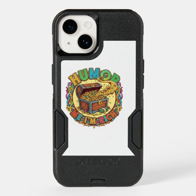 Humor Me, I’m Rich – Funny Statement T-Shirt Otterbox iPhone Case (Back)