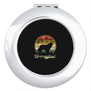 Humor newfoundland gift Present for dog lover Compact Mirror