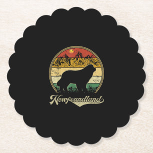 Humor newfoundland gift Present for dog lover Paper Coaster
