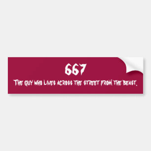Humor of the beast. bumper sticker