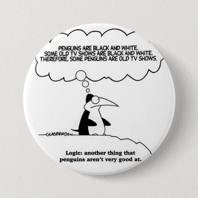 humor-penguin-logic button (Front)