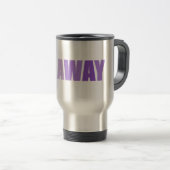 Humor Purple Bold Font Go Away Topography Travel Mug (Front Right)