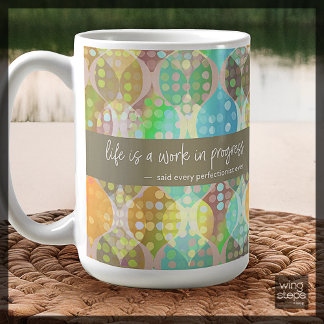 Humor Quote Abstract Blue Orange Neutrals Mug