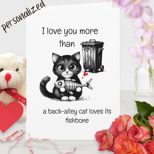 Humor Quote Flirting Cute Cat Funny Valentines Day Card