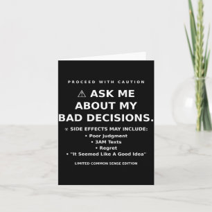 Humor Quote Funny Sarcastic Relatable Graphic Card