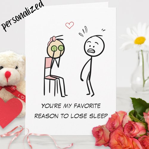 Humor Quote Stickman Facial Funny Valentines Day Card