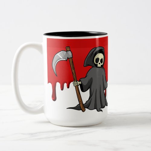 Humor Reaper Anti_Murder Juice Two_Tone Coffee Mug