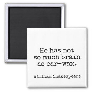 Humor Shakespeare Insult Literature Magnet