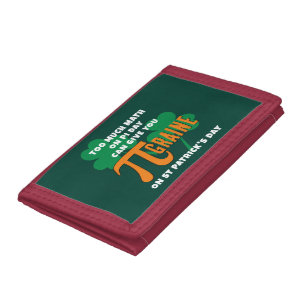 Humor St Patrick's Day Pi Day Tri-fold Wallet