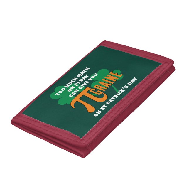Humor St Patrick's Day Pi Day Trifold Wallet (Bottom)
