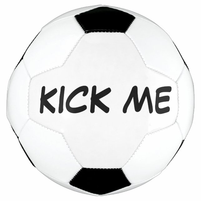 humor stupid kick me soccer ball (Front)