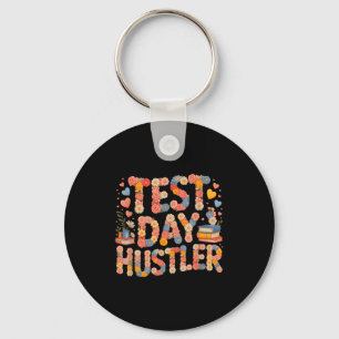Humor test day hustler mode on math ela squad keychain