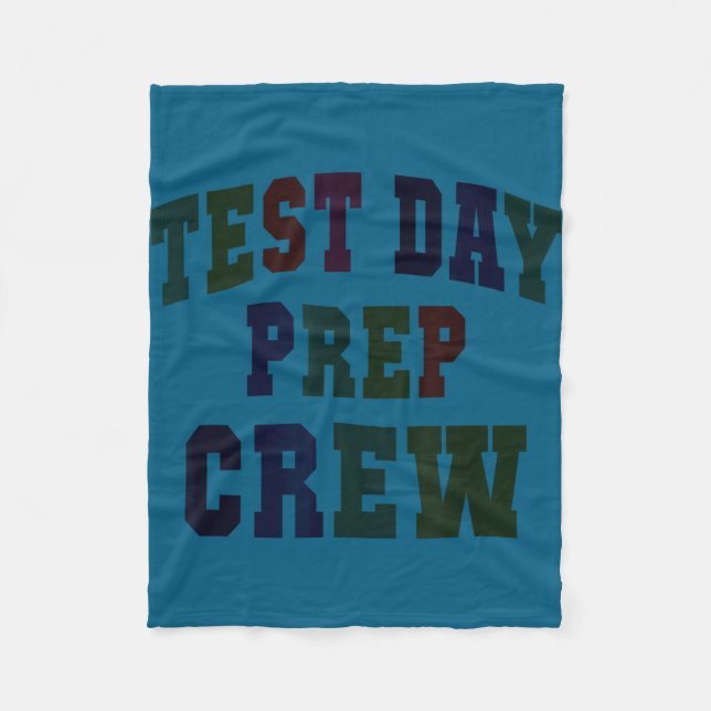 Humor test day prep crew bruh science math fleece blanket (Front)