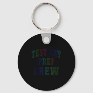 Humor test day prep crew bruh science math keychain