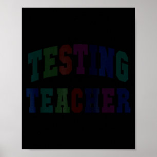 Humor testing teacher test day mode on ela stem poster
