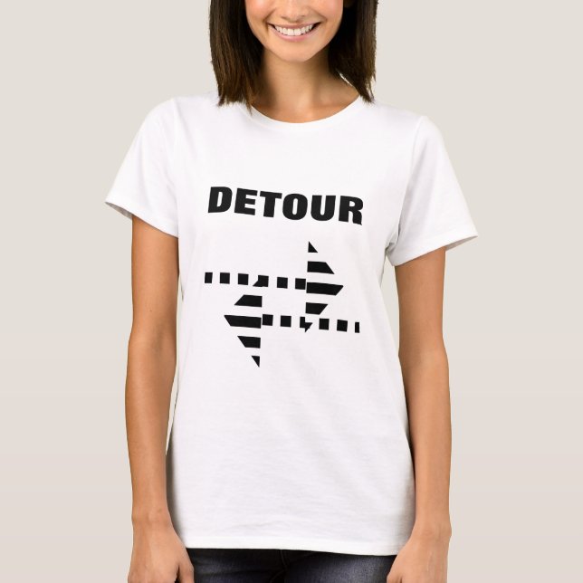 humor text and arrows bold graphic design t shirt (Front)