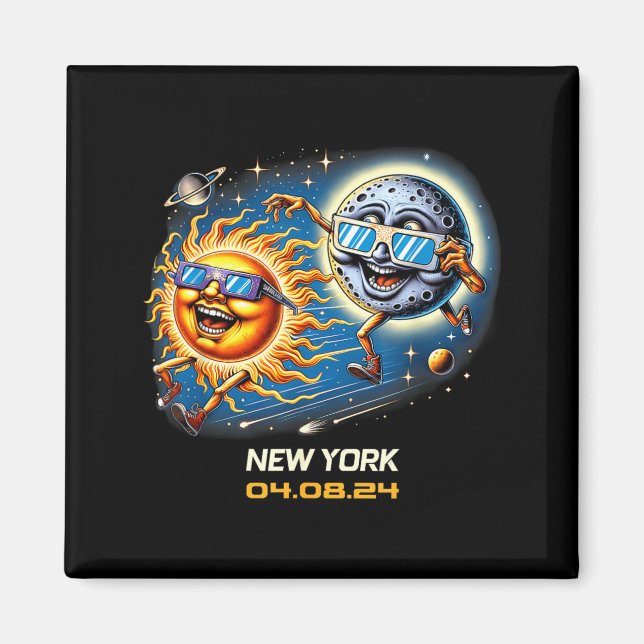 Humor Total Solar Eclipse New York Ny Magnet (Front)