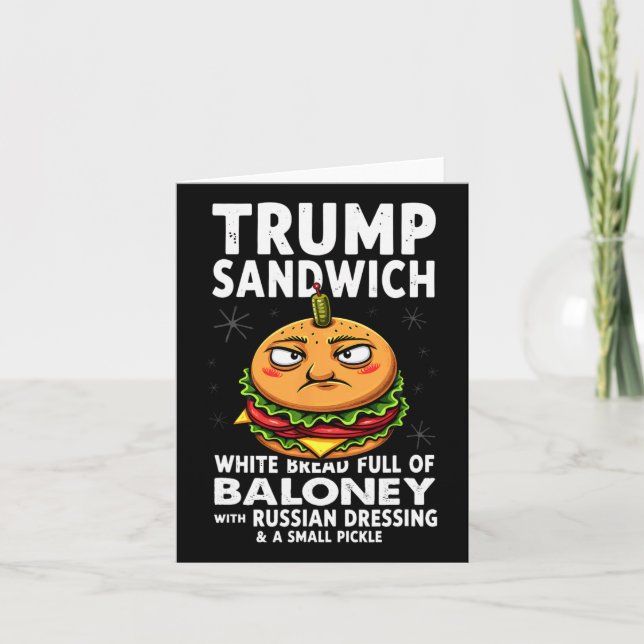 Humor Trump Sandwich  Card (Front)