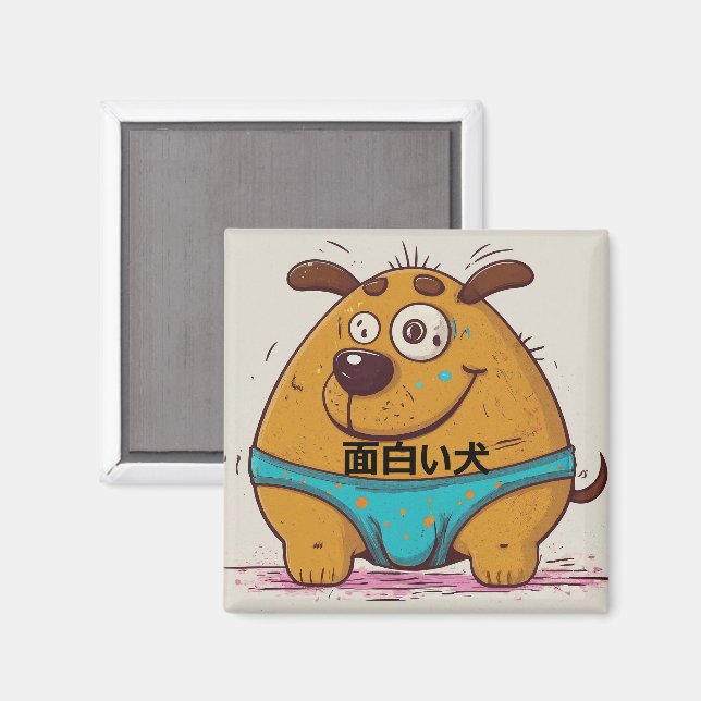 Humor unique cartoon artwork in japanese style magnet (Front/Back)