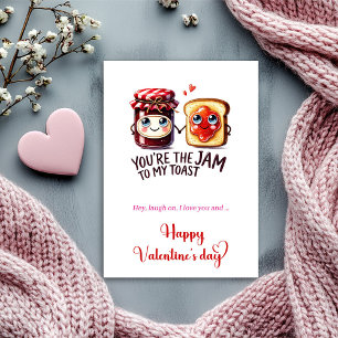 Humor Valentine Card with Silly Fruit Characters